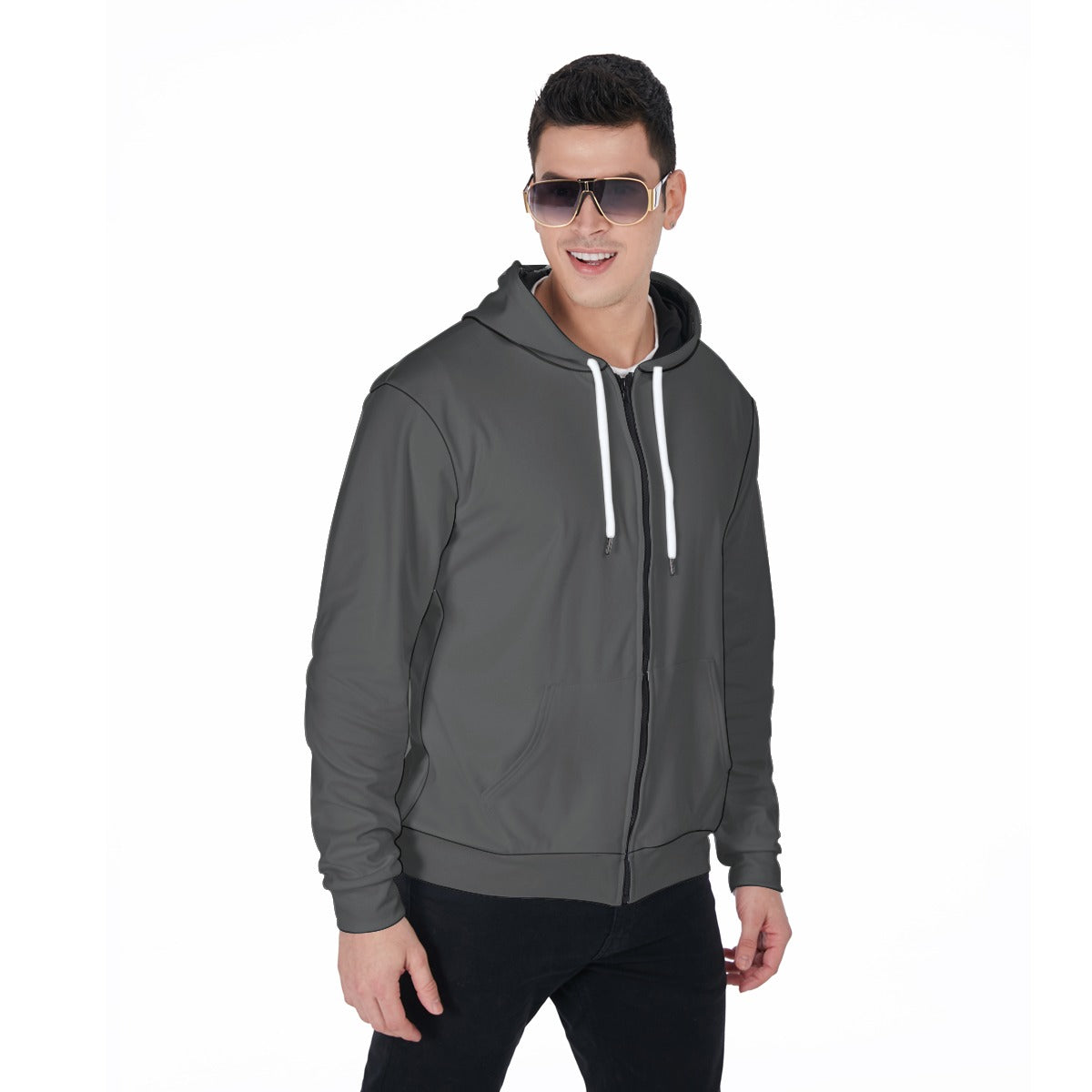 All-Over Print Men's Heavy Fleece Zip Up Hoodie