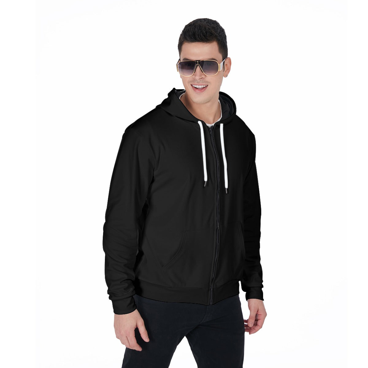 All-Over Print Men's Heavy Fleece Zip Up Hoodie