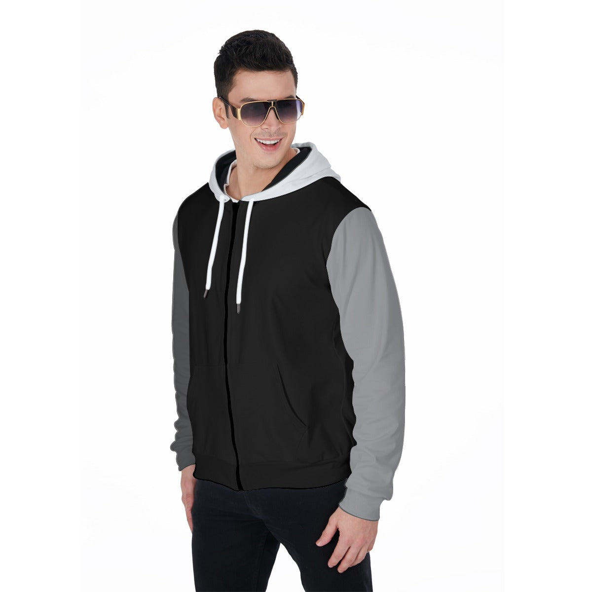 All-Over Print Men's Heavy Fleece Zip Up Hoodie