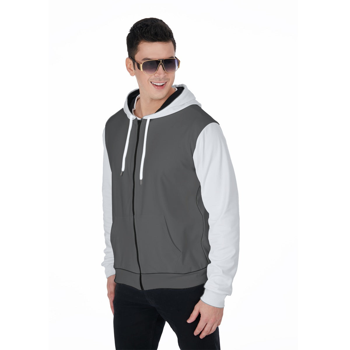 All-Over Print Men's Heavy Fleece Zip Up Hoodie