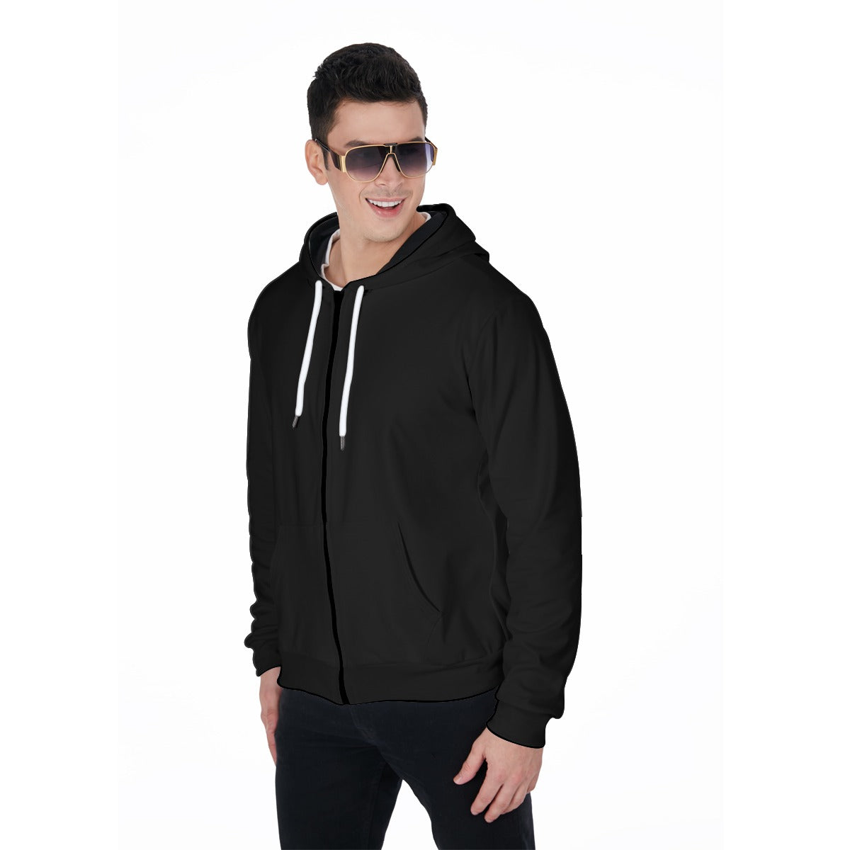 All-Over Print Men's Heavy Fleece Zip Up Hoodie