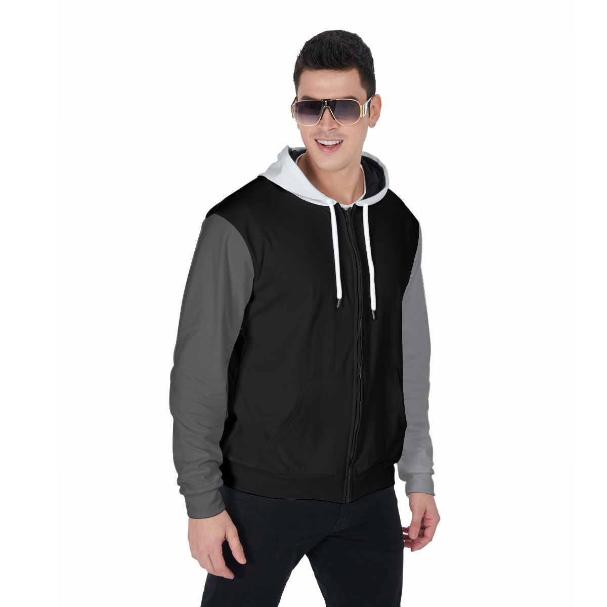 All-Over Print Men's Heavy Fleece Zip Up Hoodie