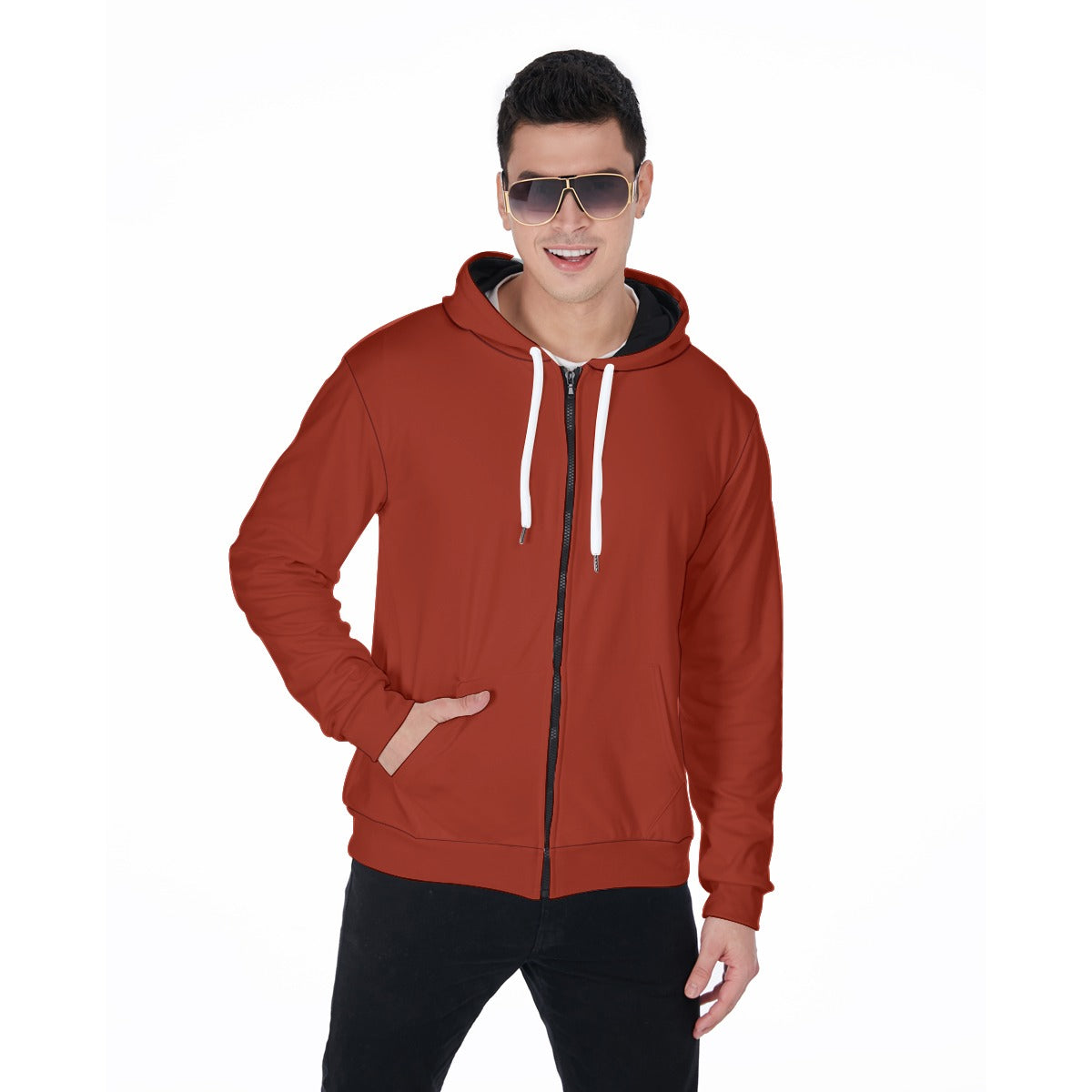 All-Over Print Men's Heavy Fleece Zip Up Hoodie